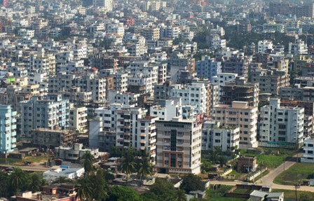 Dhaka cityscape.
